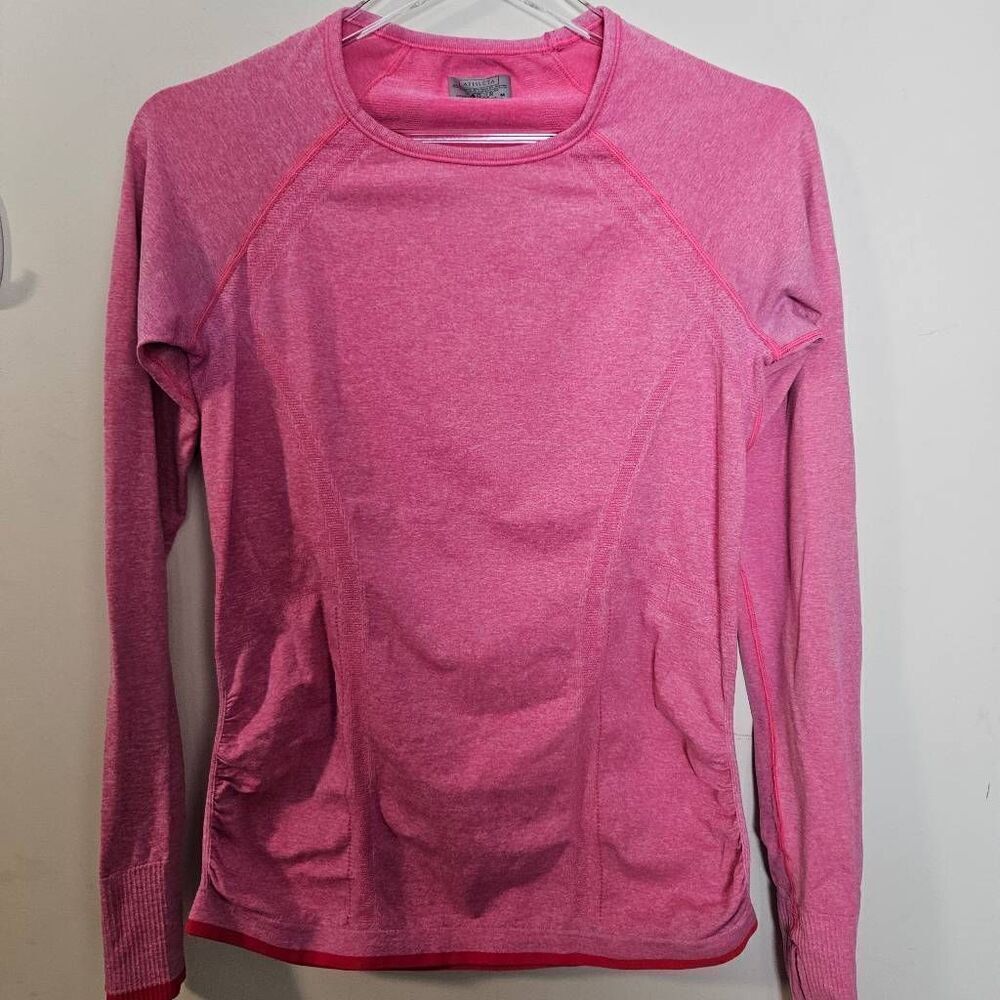Athleta Fastest Track Long Sleeve Shirt Heathered Pink 406151 Women's Small Medi